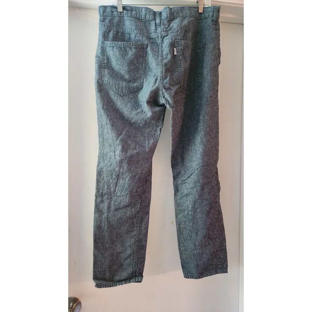 Gray Levi Pants Men's size 34 Men's straight leg Levi's jeans Levi's linen  A3